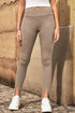 Rib Knit High Waist Slit Leggings